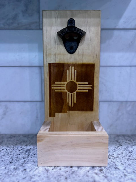 NM State with Zia Engraved Bottle Opener