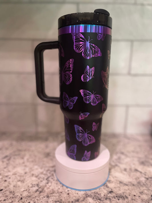 Butterfly Engraved Tumbler