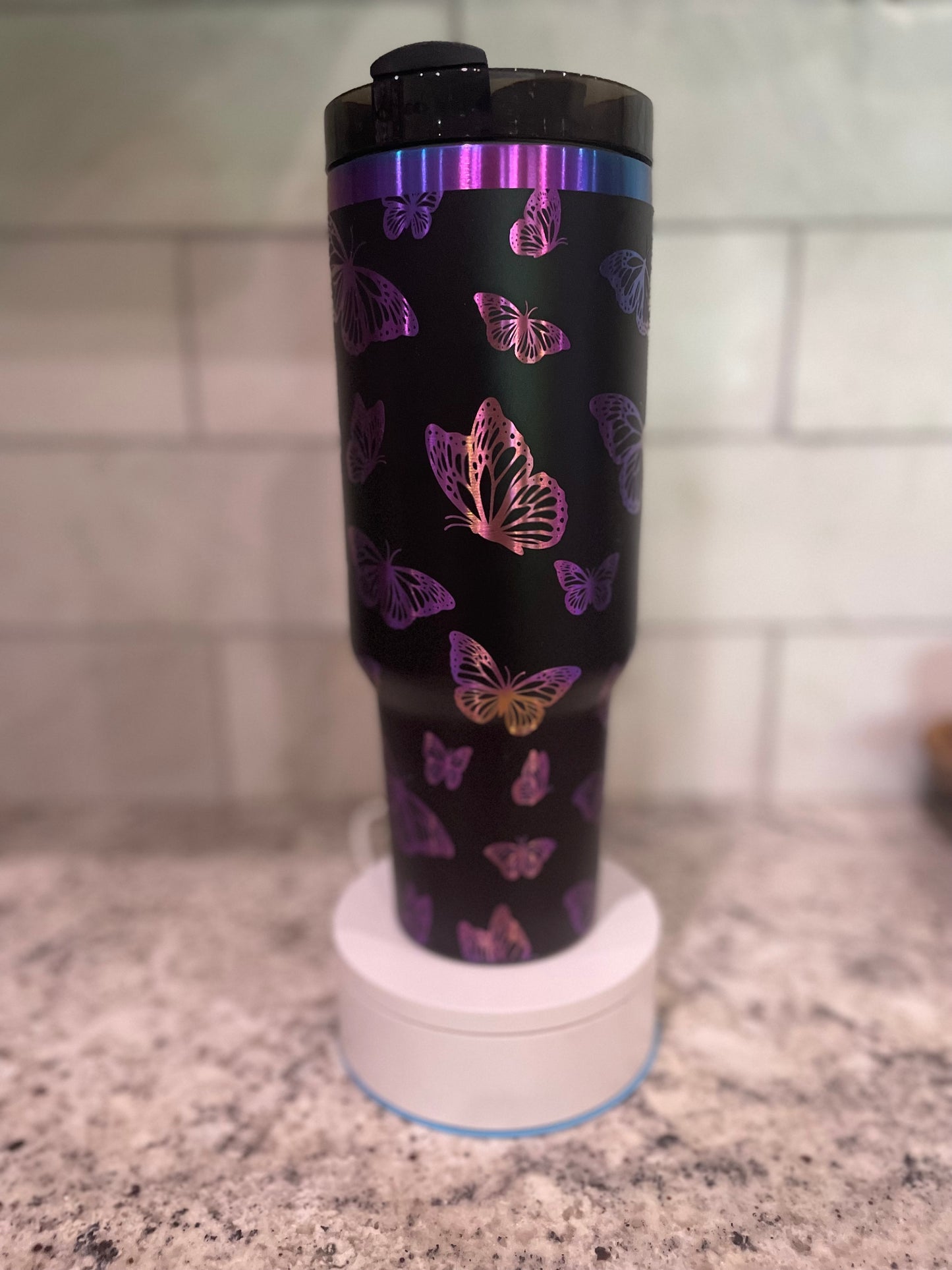 Butterfly Engraved Tumbler