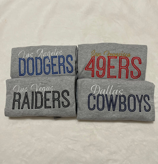 Sports Team Embroidered T-Shirts