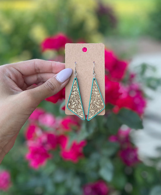 Faux Tooled Western Earrings