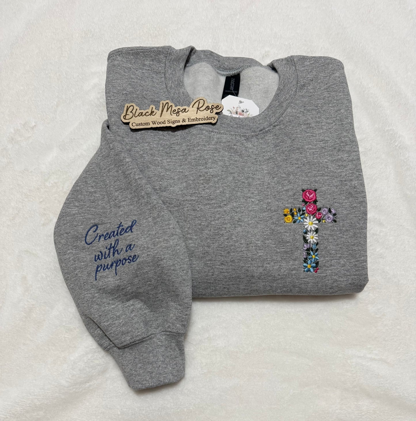 Floral Cross Sweatshirt