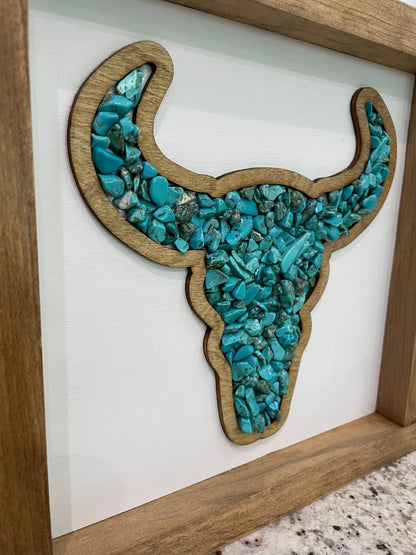 Turquoise Bull Head sign