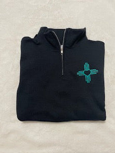 1/4 Zip Up Heart Zia
