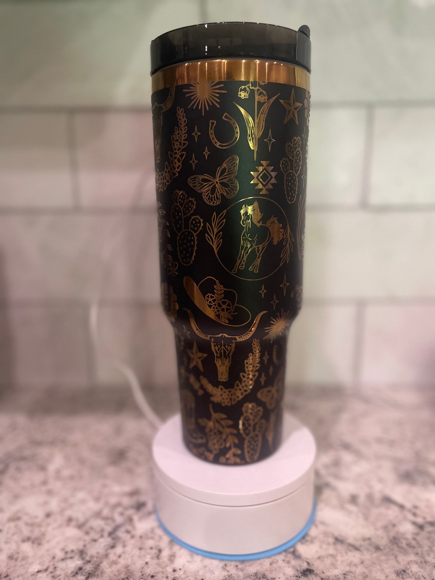 Boho Western Engraved Tumbler