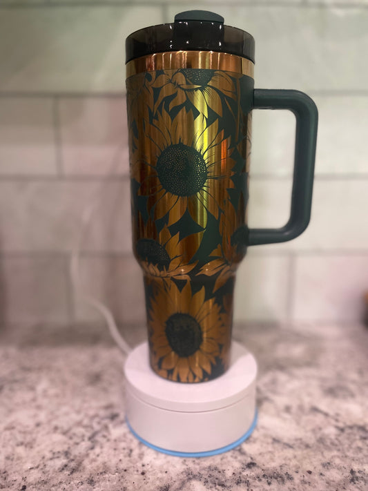 Sunflower Engraved Tumbler