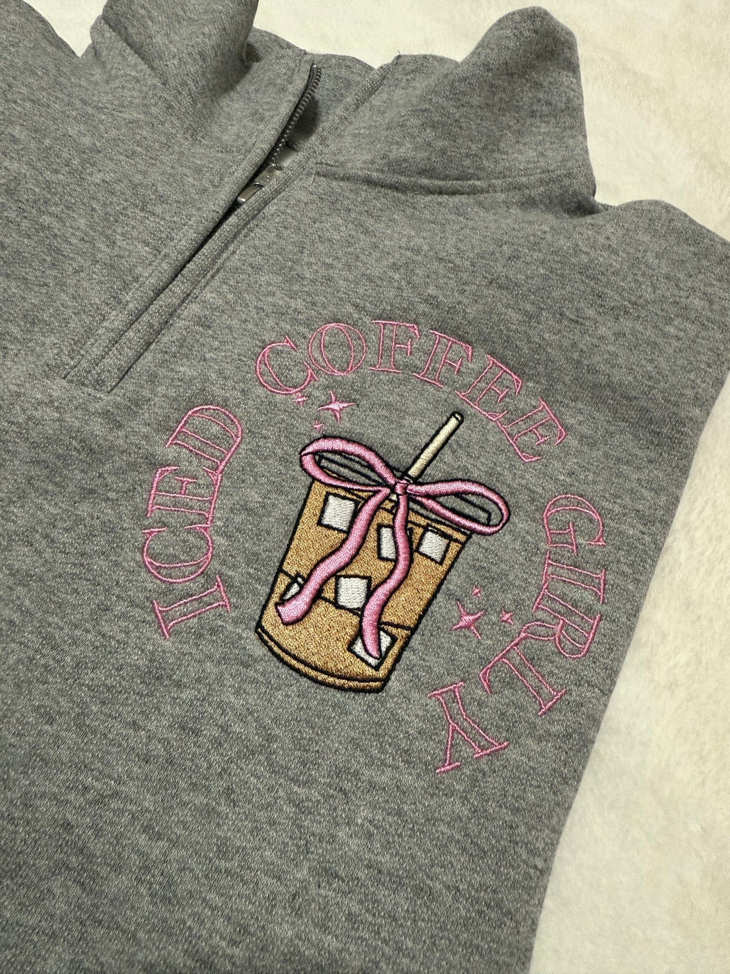 Iced Coffee Girly 1/4 Zip Up
