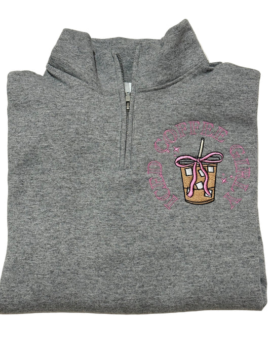 Iced Coffee Girly 1/4 Zip Up