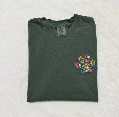 Floral Pawprint T-Shirt