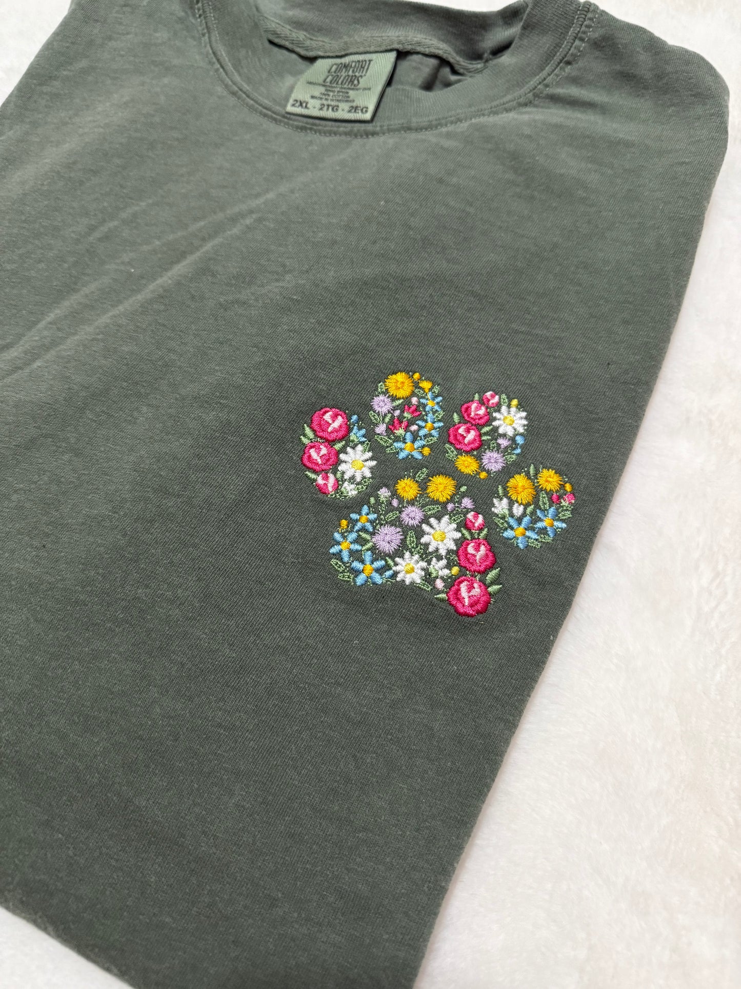 Floral Pawprint T-Shirt