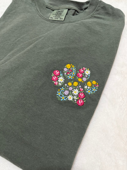 Floral Pawprint T-Shirt