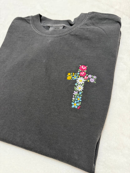 Floral Cross T-Shirt